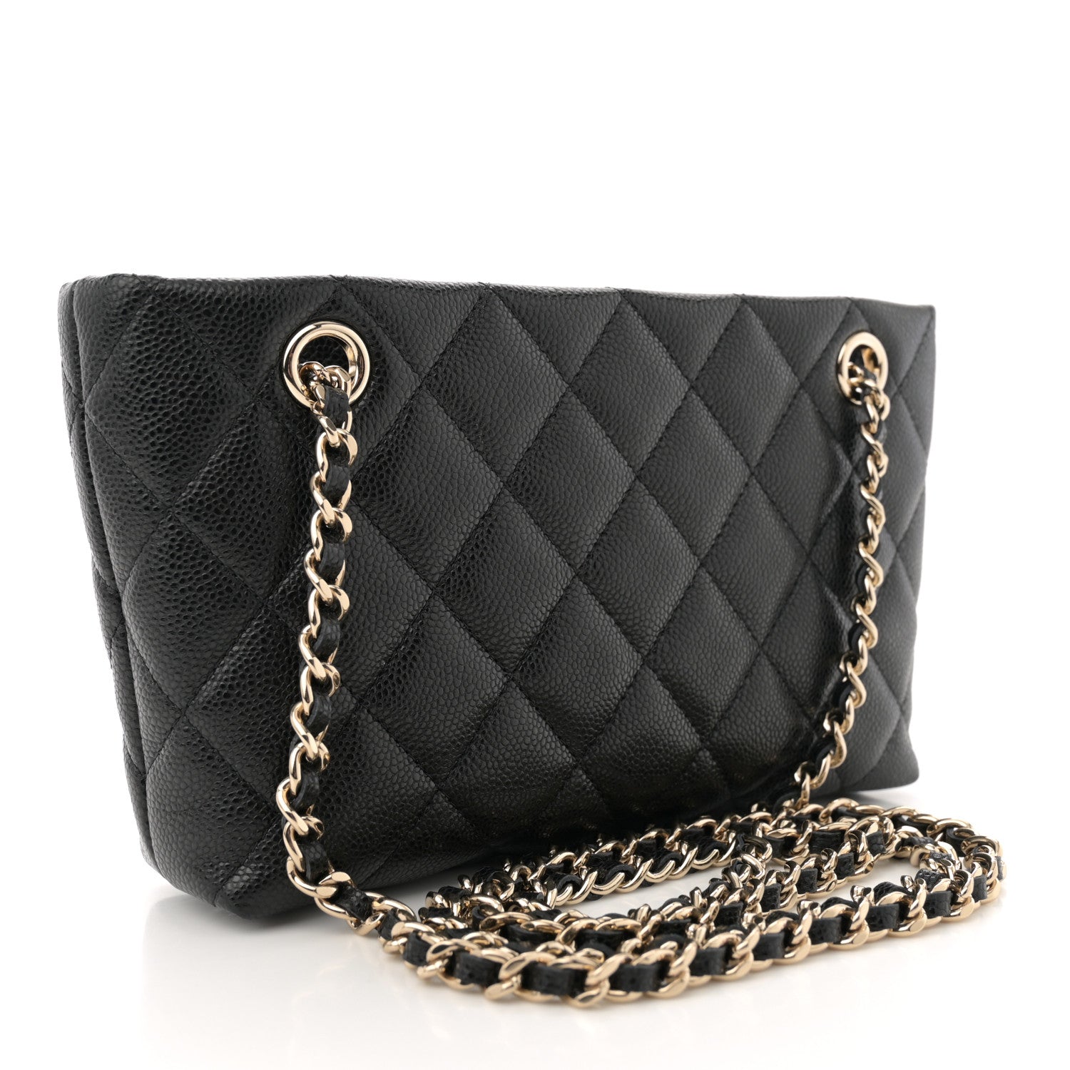 Chanel Caviar Quilted Classic Clutch Tote With Chain Black 3 of 11