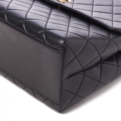 Chanel Lambskin Quilted Jumbo Kelly Flap Bag Black 4 of 9
