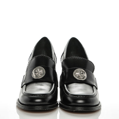 Chanel Calfskin Clover Loafer Pumps 42 Black 2 of 8