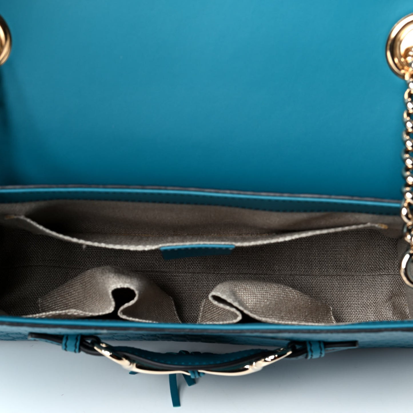 Soft Microguccissima Medium Emily Chain Shoulder Bag Deep Cobalt