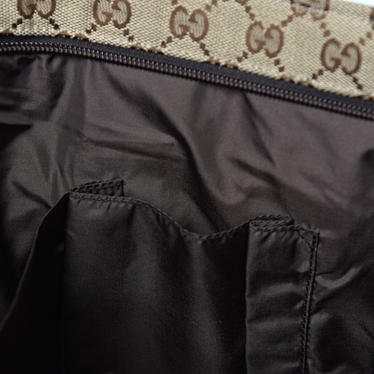 Monogram Web Large Diaper Tote Brown