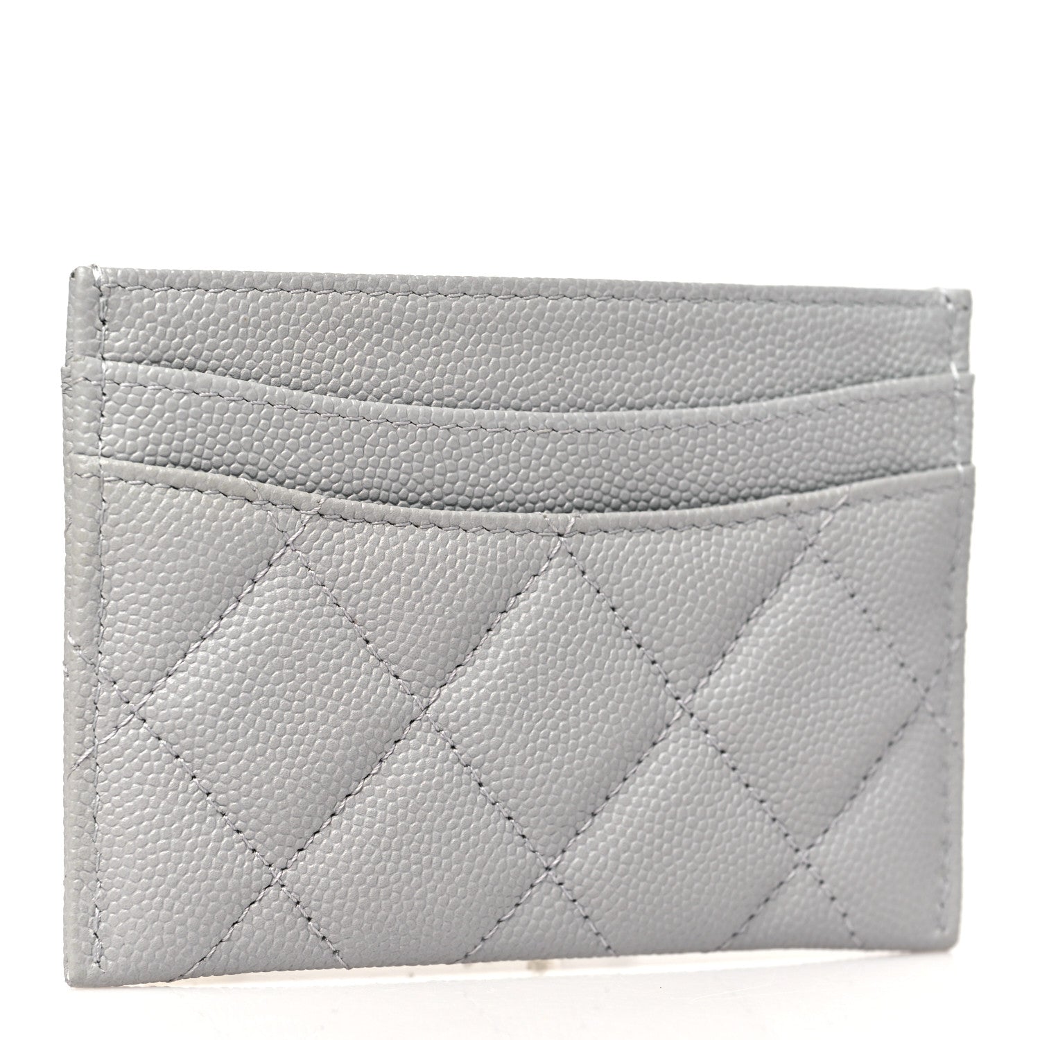 Chanel Caviar Quilted Card Holder Grey 3 of 10
