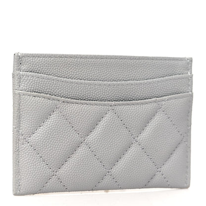 Chanel Caviar Quilted Card Holder Grey 3 of 10