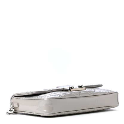 Christian Dior Patent Cannage New Lock Pouch Grey 3 of 4