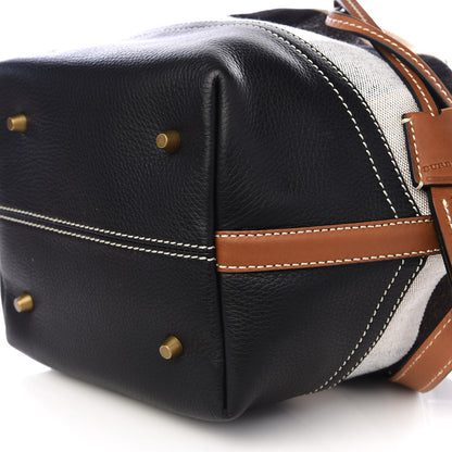 Burberry Canvas Mega Check Small Bucket Tan 7 of 8
