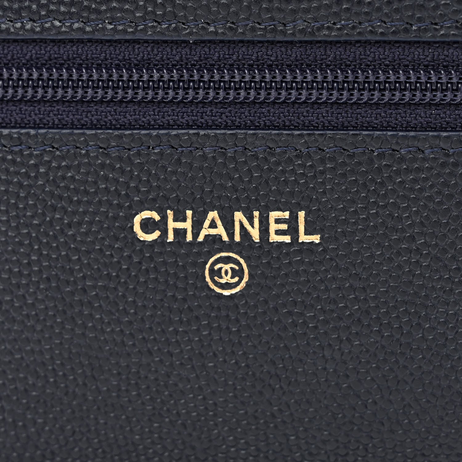 Chanel Caviar Quilted Wallet on Chain WOC Navy Blue 6 of 13