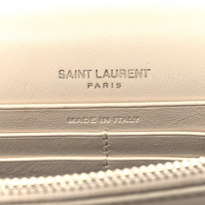 Saint Laurent Calfskin Bead Embellished Kate Monogram Tassel Chain Wallet White 7 of 15