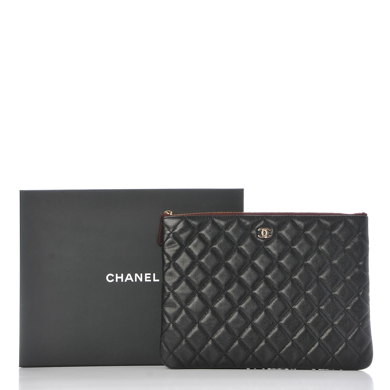 Chanel Caviar Quilted Medium Cosmetic Case Black 8 of 8
