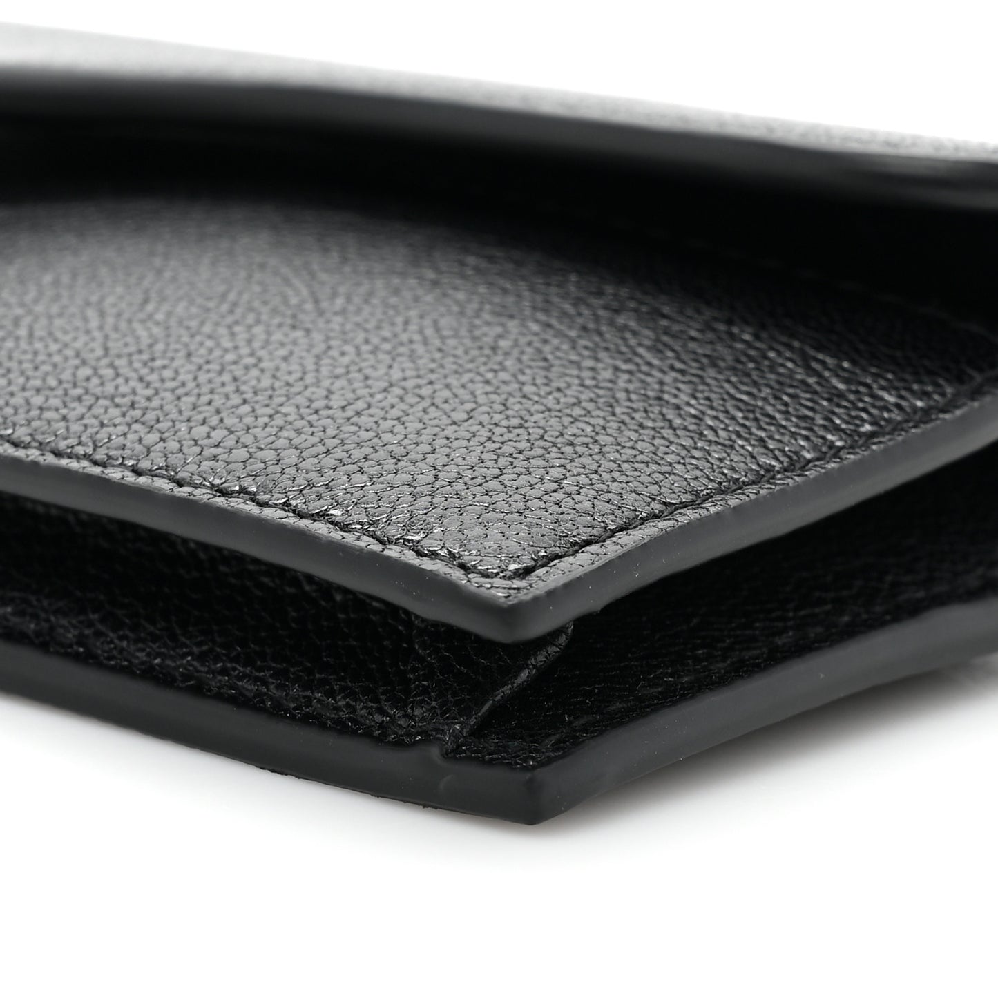 Goatskin Saddle Card Holder Black