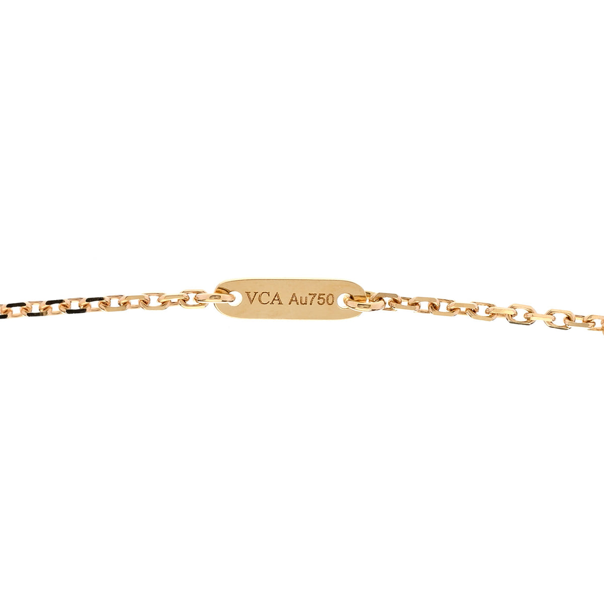 18K Yellow Gold Mother of Pearl Sweet Alhambra Pendant Necklace