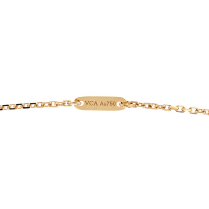 Van Cleef & Arpels 18K Yellow Gold Mother of Pearl Sweet Alhambra Pendant Necklace 5 of 6