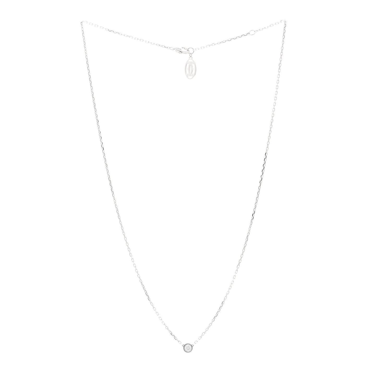18K White Gold Diamond SM D'Amour Pendant Necklace