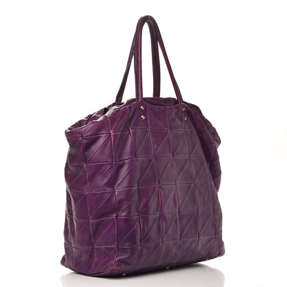 Saint Laurent Lambskin Sac New Rive Gauche Tote Purple 3 of 11