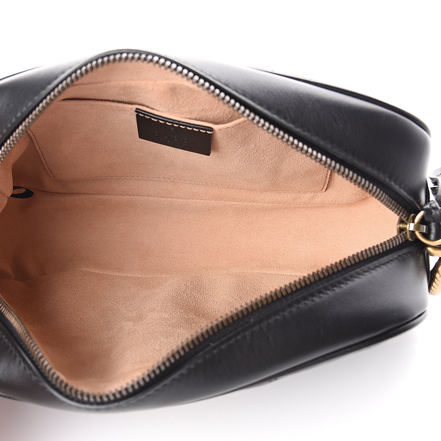 Gucci Calfskin Matelasse Small GG Marmont Chain Shoulder Bag Black 4 of 8