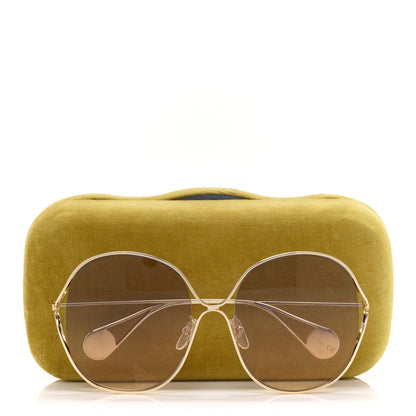 Gucci Round Pearl Tip Sunglasses GG0253S Gold 9 of 9