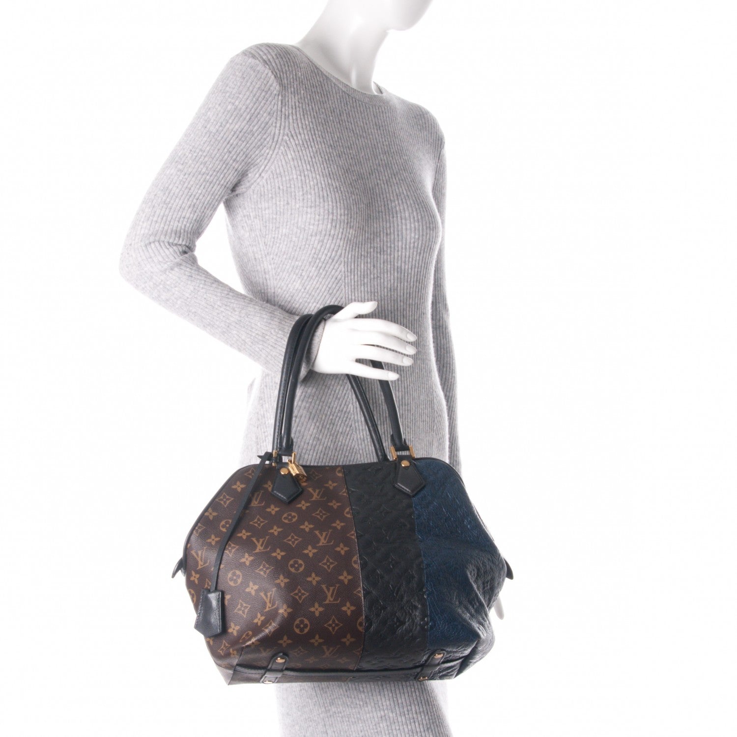 Louis Vuitton Monogram Stripes Medium Bag Marine 2 of 15