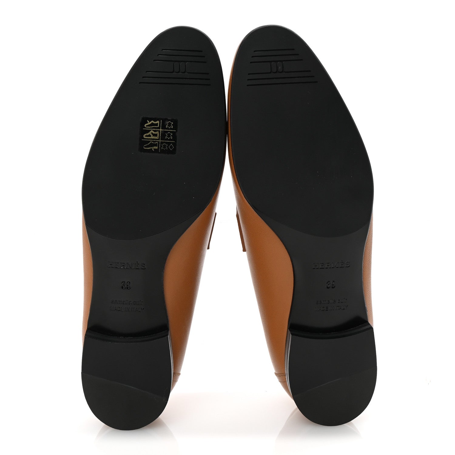 Hermes Goatskin Womens Royal Loafers 39 Naturel 6 of 10
