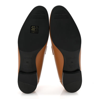 Hermes Goatskin Womens Royal Loafers 39 Naturel 6 of 10