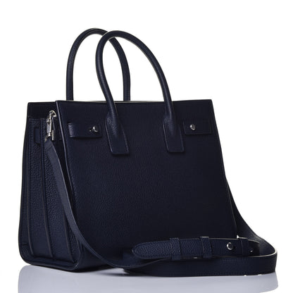 Saint Laurent Grained Calfskin Baby Supple Sac De Jour Navy 3 of 8
