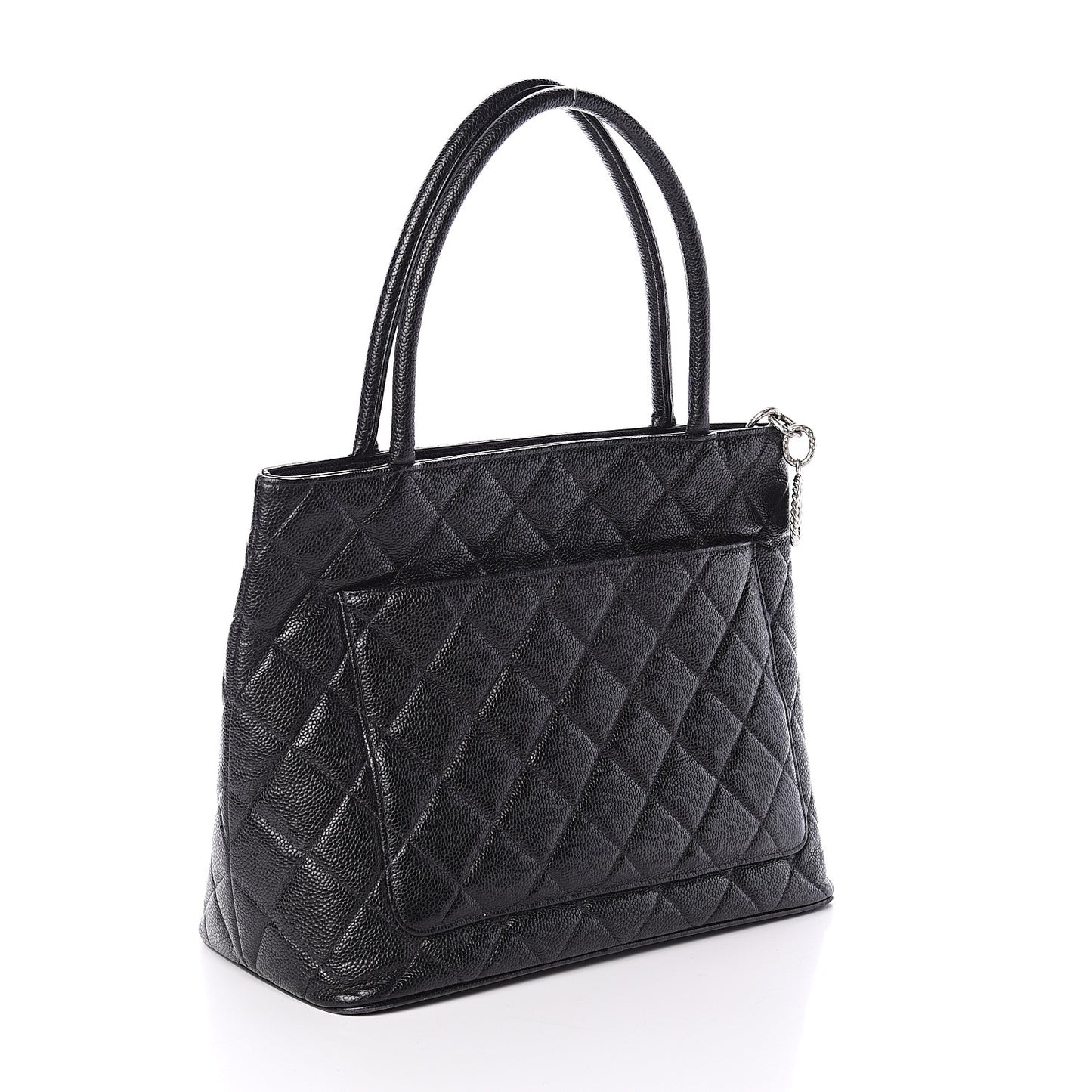 Caviar Quilted Medallion Tote Black