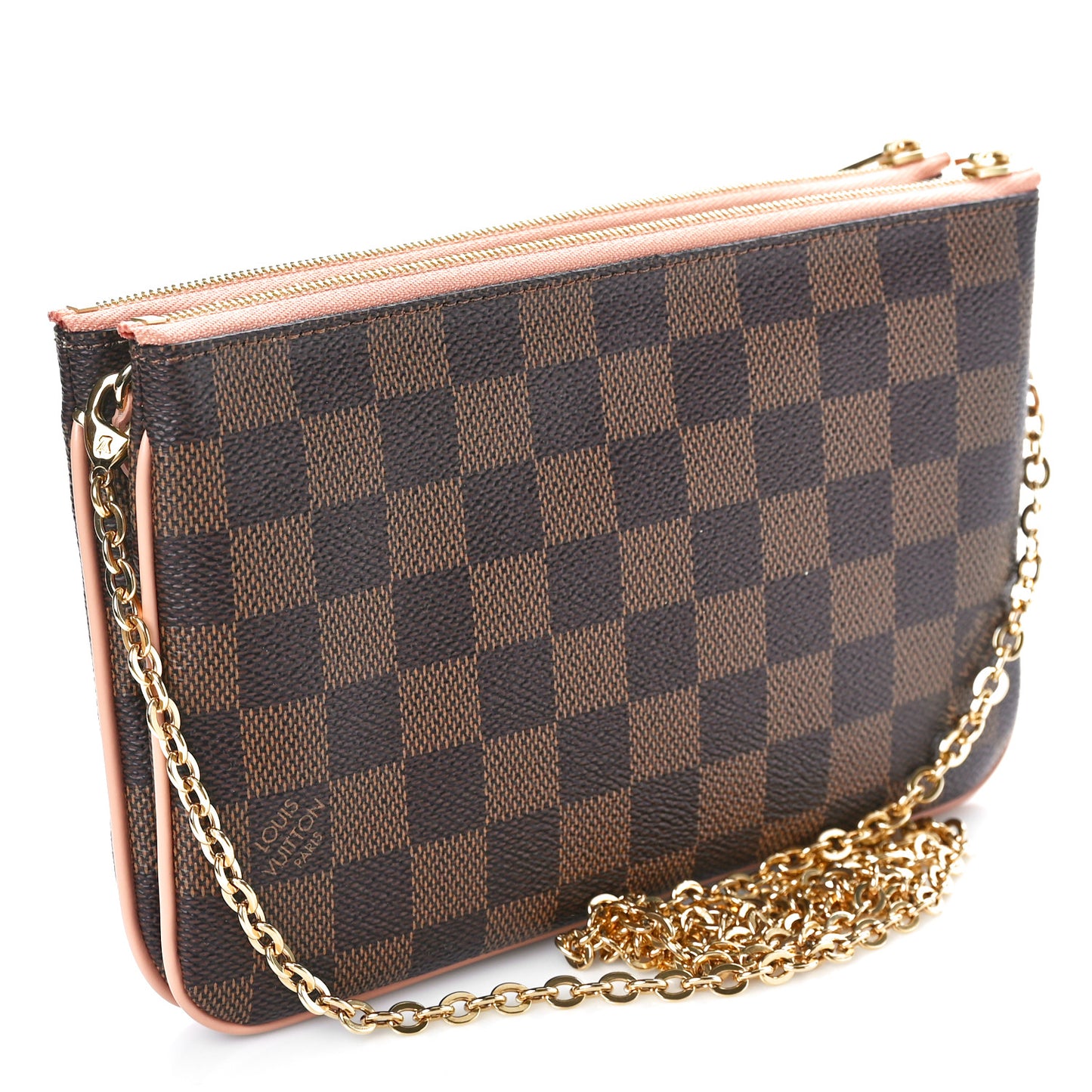 Damier Ebene Double Zip Pochette