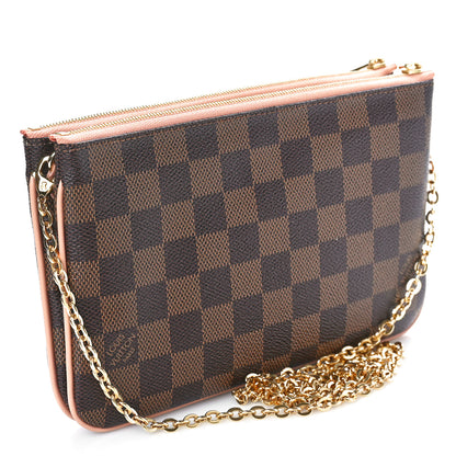 Louis Vuitton Damier Ebene Double Zip Pochette 3 of 11