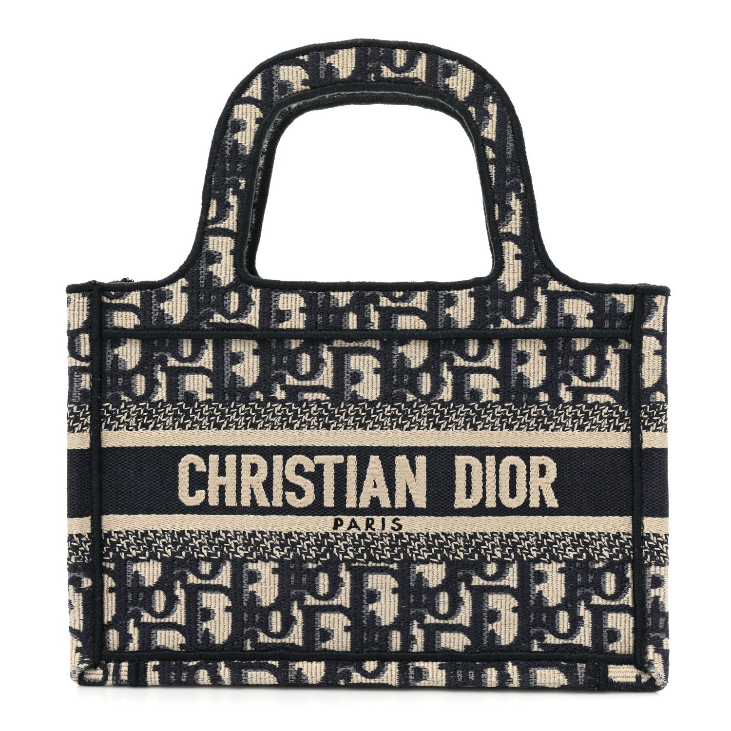 Christian Dior Oblique Mini Book Tote Blue Multicolor 1 of 9