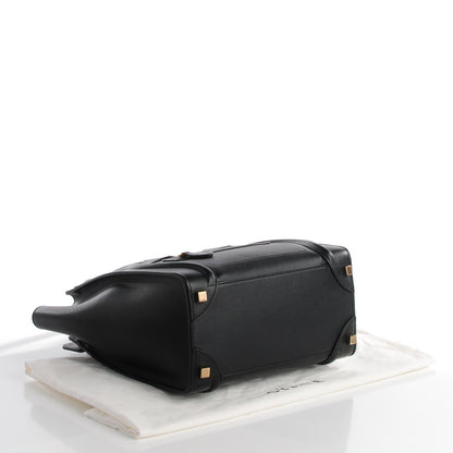 Celine Smooth Calfskin Micro Luggage Black 4 of 8