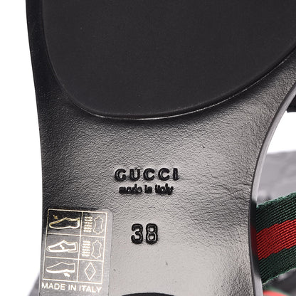 Gucci Nylon Guccissima Web Womens Thong Sandals 38 Green Red Black 6 of 8