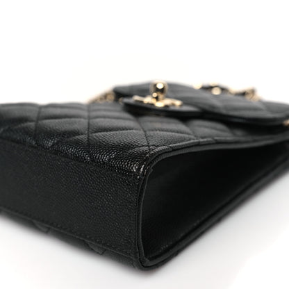 Chanel Caviar Quilted Classic Phone Holder Black 9 of 9