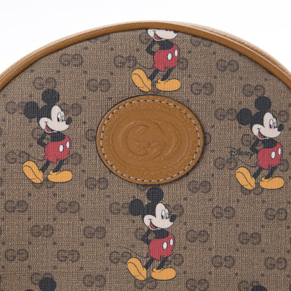 Gucci X DISNEY Mini Vintage GG Supreme Monogram Mickey Mouse Round Backpack Beige Vintage Sun Oil 9 of 10