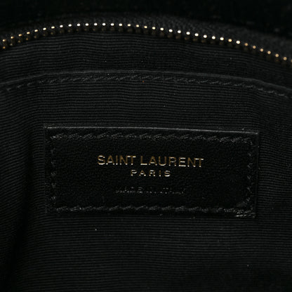 Saint Laurent Velour Matelasse Monogram Lou Belt Bag Black 6 of 8