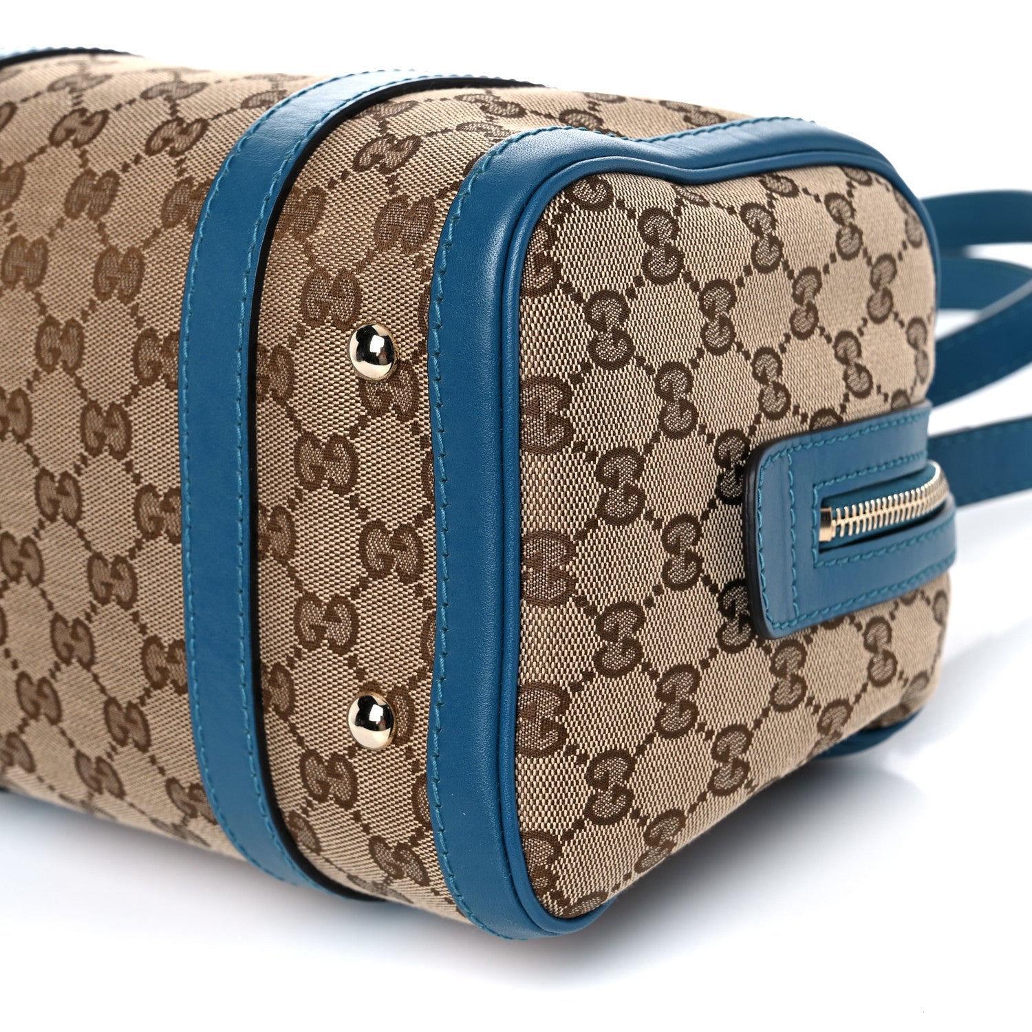 Gucci Monogram Small Boston Beige Deep Cobalt 9 of 9