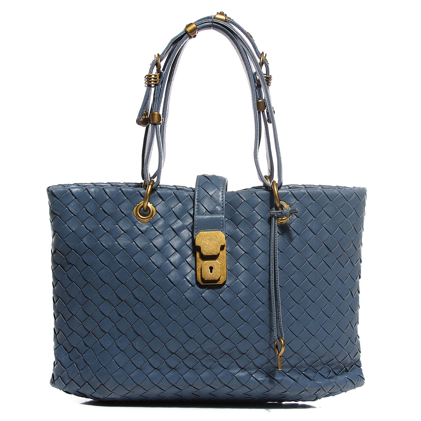 Nappa Intrecciato Small Capri Tote Artic