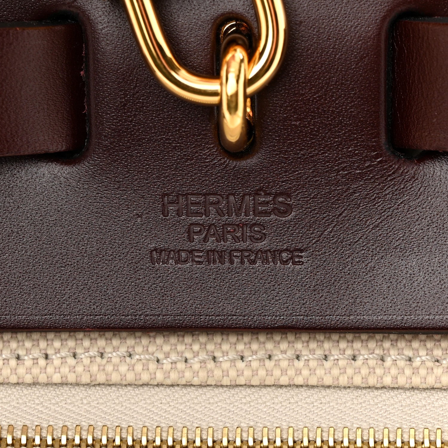 Hermes Military Toile Vache Hunter Herbag Zip Retourne 31 PM Beton Rouge Sellier 7 of 11