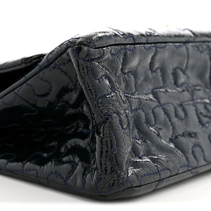 Chanel Crackled Patent Calfskin Puzzle 2.55 Reissue 226 Flap Blue 9 of 10