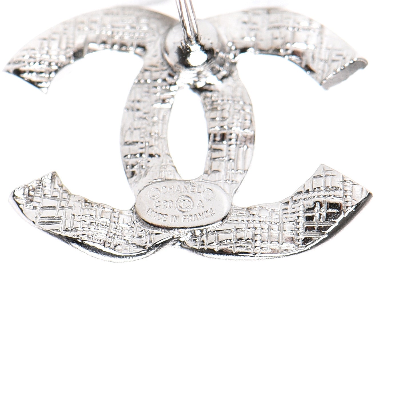 Crystal CC Earrings Silver