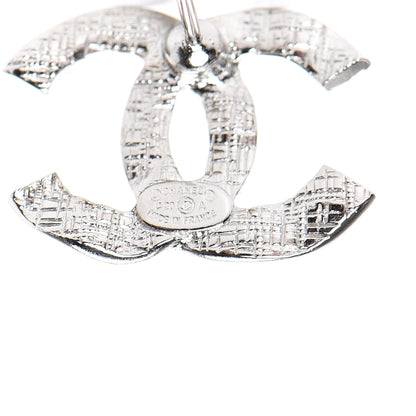 Chanel Crystal CC Earrings Silver 4 of 5