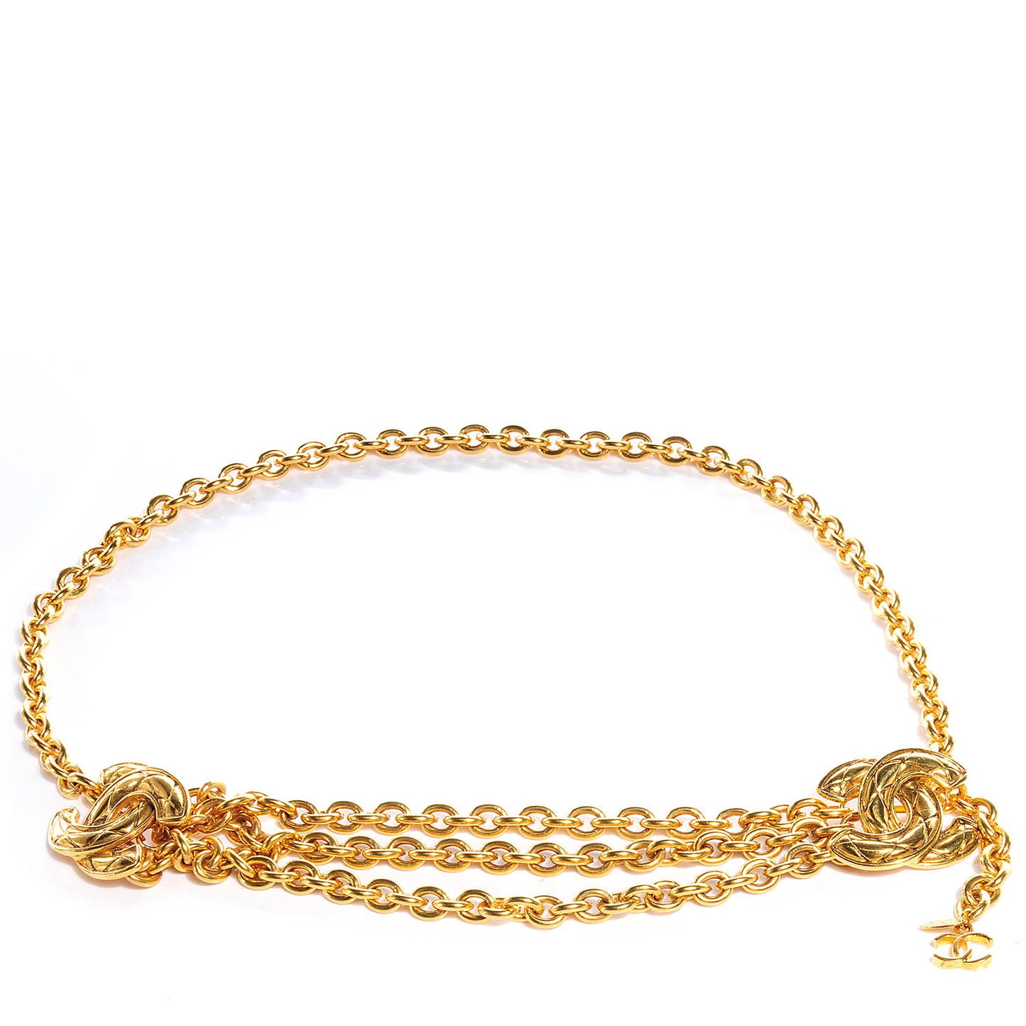 CC Triple Chain Belt Gold