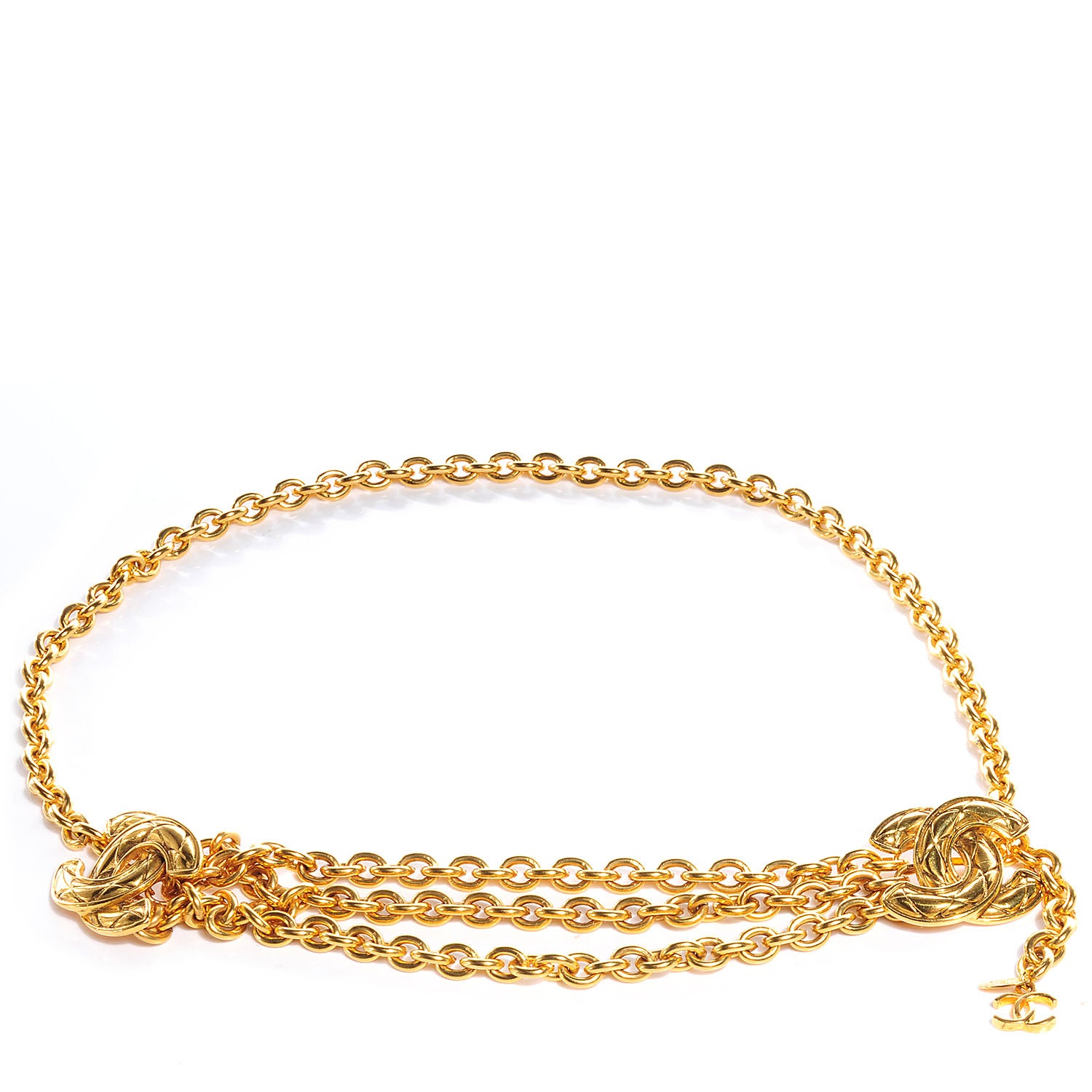 Chanel CC Triple Chain Belt Gold 1 of 5