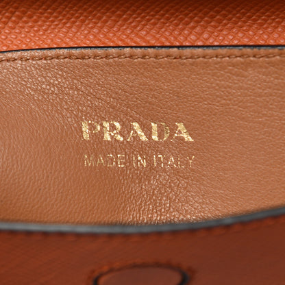Prada Saffiano Cuir Medium Double Bag Papaya 7 of 13