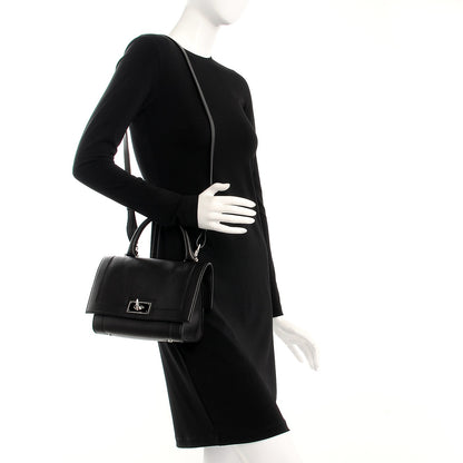 Givenchy Grained Calfskin Mini Shark Lock Satchel Black 2 of 8