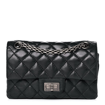 Chanel Iridescent Calfskin Quilted 2.55 Reissue 224 Flap Black 1 of 17