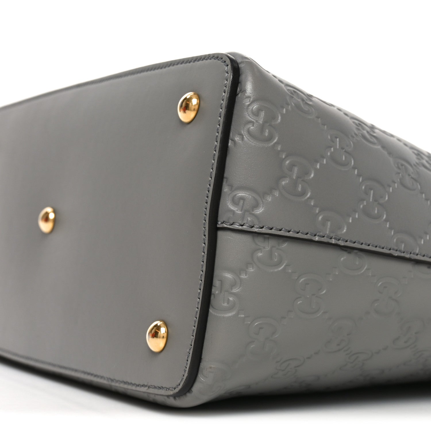 Gucci Guccissima Linea A Foldover Tote Storm Grey 10 of 10
