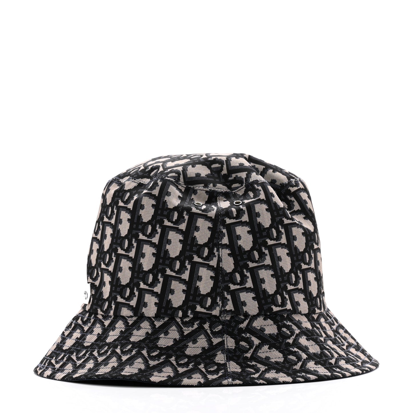 Polyester Cotton Oblique Teddy-D Brim Bucket Hat Blue