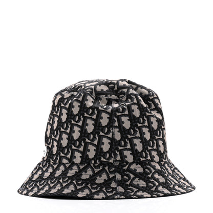 Christian Dior Polyester Cotton Oblique Teddy-D Brim Bucket Hat Blue 7 of 15
