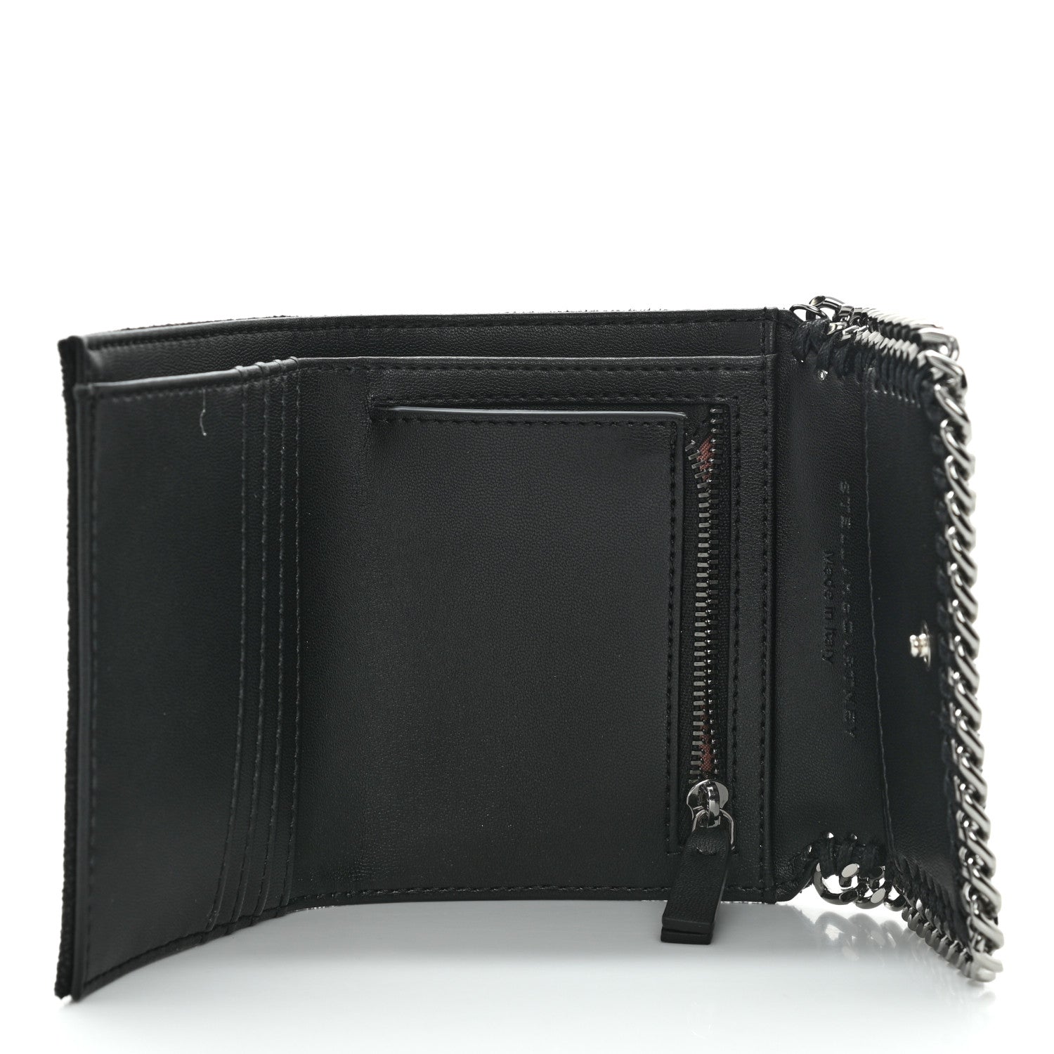 Stella McCartney Shaggy Deer Small Falabella Flap Wallet Black 5 of 8