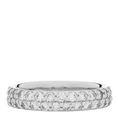 Parker & West by FASHIONPHILE Platinum Diamond 1.61ct Two Row Eternity Band Ring 52 6 1 of 9