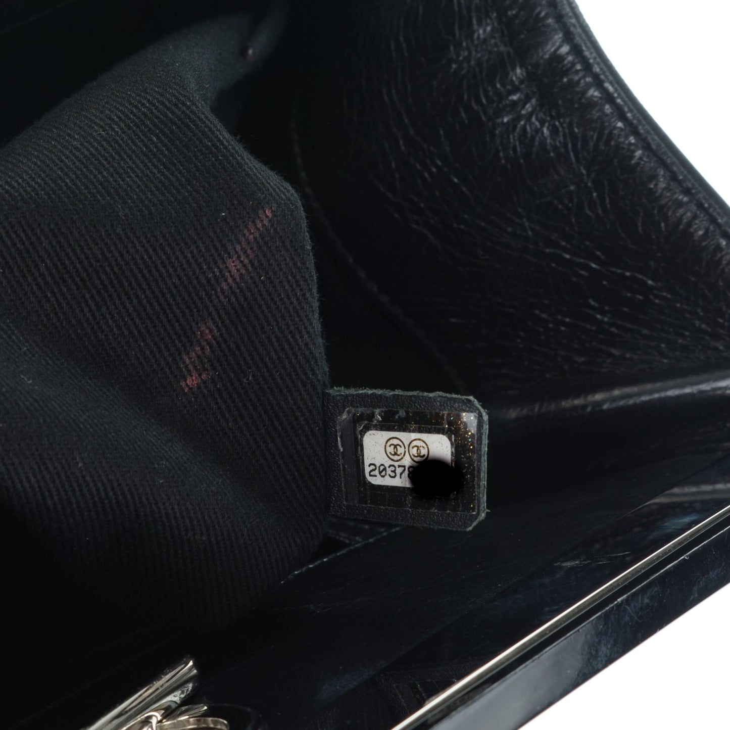 Glazed Calfskin Large CC Delivery Tote Black
