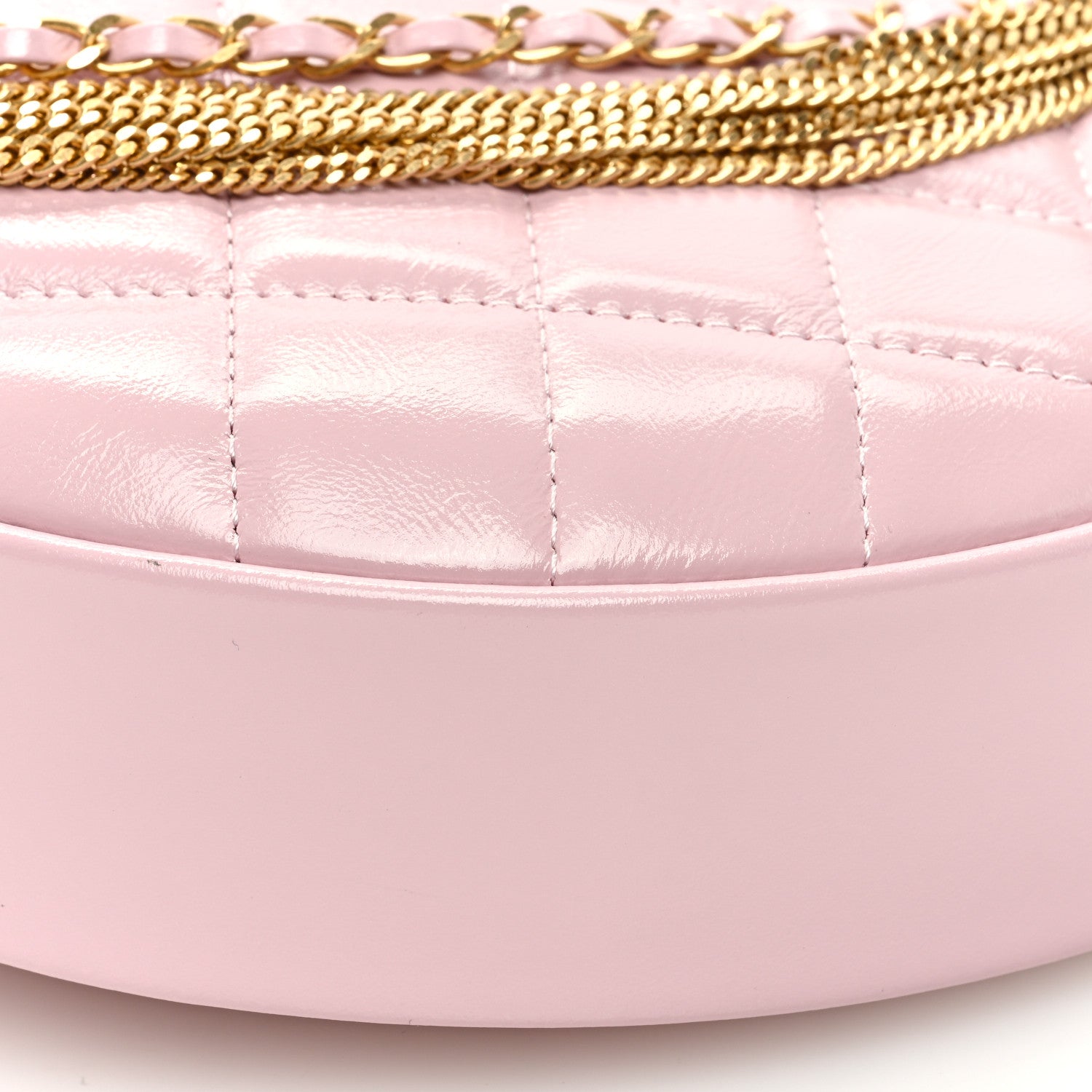 Chanel Shiny Crumpled Calfskin Quilted Precious Tie Hobo Light Purple 9 of 10